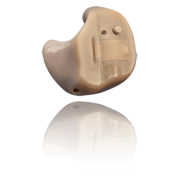 Example of In the Ear (ITE) hearing aid. This one is a Full Shell, but they also come in Half Shell models